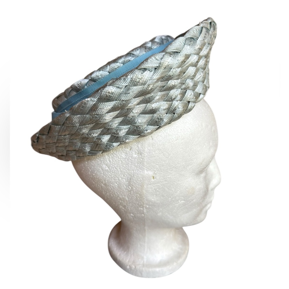 1960s Union‎ Label Raffia Hat w/Ribbon